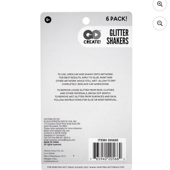 Go Create Princess Glitter Shakers, 6 Pack NEW in package arts crafts scrapbook - Picture 4 of 6